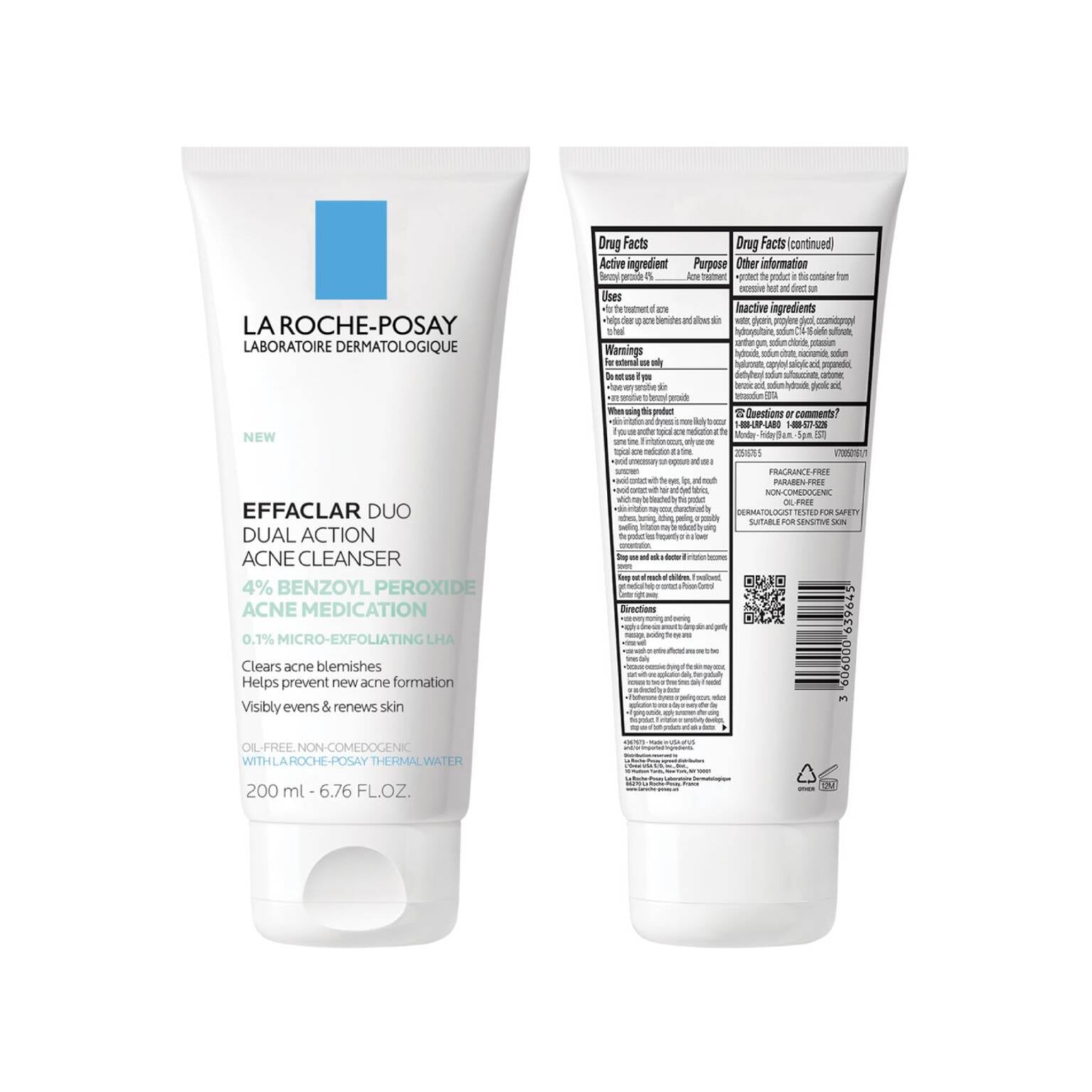 effaclar-dual-action-acne-face-wash-with-4-benzoyl-peroxide-t2 LaRochePosay-Product-Skincare-Effaclar-Duo-Dual-Cleanser-200ml-3606000639645-ATF-PIM-packshot-texture.jpg
